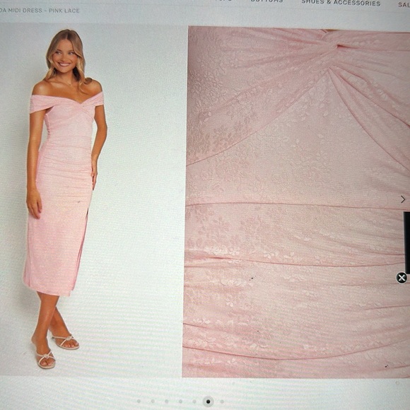 Elegpetal + pump Vada midi dress pink lace - Picture 11 of 12